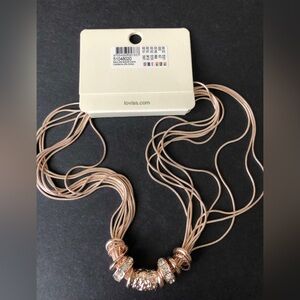 Lovisa rose-golden rhinestone charms necklace jewelry